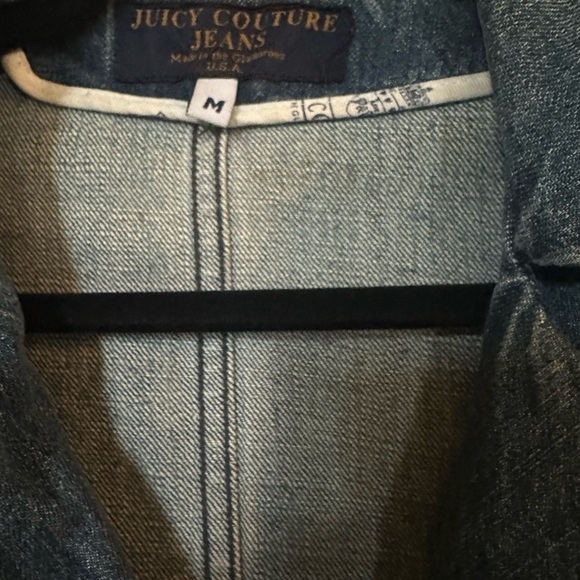 Vintage Light Distressed Juicy Couture Denim Double-Breasted Jacket. Size M - Picture 2 of 4